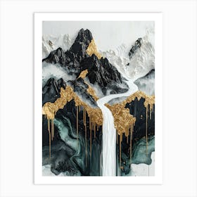 Harz Golden Peaks - Marble Dreams Art Print