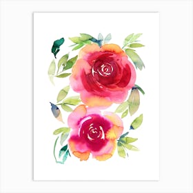 Rose Floral Bouquet 2 Art Print