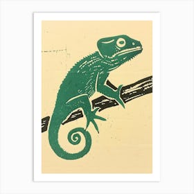 Chameleon Bold Block 4 Art Print