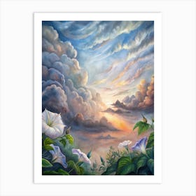 A Dramatic View Of Morning Glory Clouds Rolling Ac Art Print