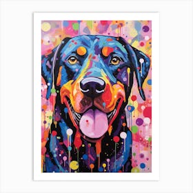Rottweiler Pop Art Inspired 2 Art Print