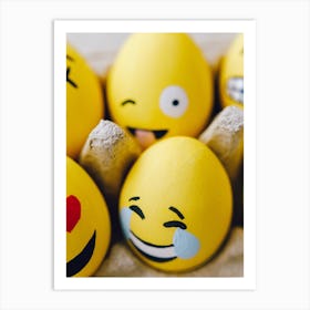 Emoji Eggs Art Print