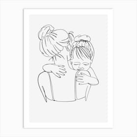Hugging A Child Mothers day Art Print