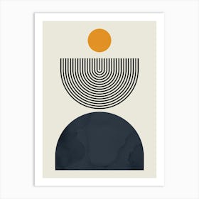 Lines and circles 7 1 Art Print