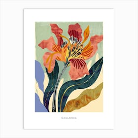 Colourful Flower Illustration Poster Gaillardia 4 Art Print