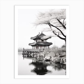 Seoul, South Korea, Black And White Old Photo 3 Art Print