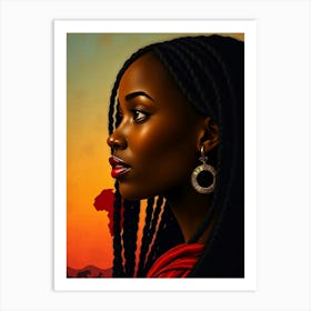 African Woman Portrait Art Print