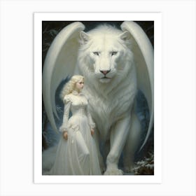 White Lion Art Print