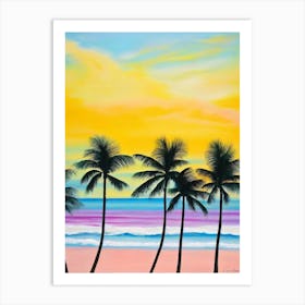 Fort Lauderdale Beach, Florida Bright Abstract Art Print