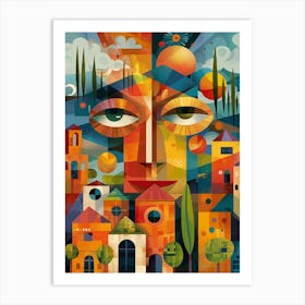 Face Of The City 1 Art Print