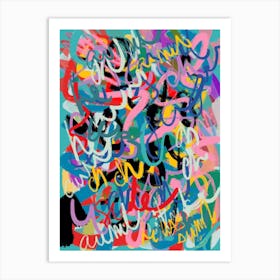 Animal Graffiti Doodle Art Print