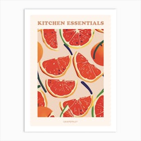 Grapefruit Abstract Pattern Illustration Poster 1 Art Print