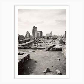 Ostia, Italy, Black And White Photography 2 Art Print