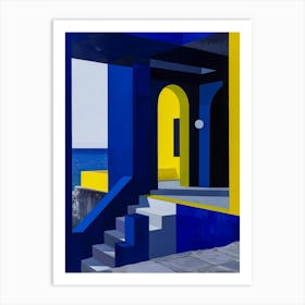 Blue And Yellow 6 Art Print