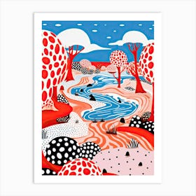 Porto Cesareo, Italy, Illustration In The Style Of Pop Art 1 Art Print