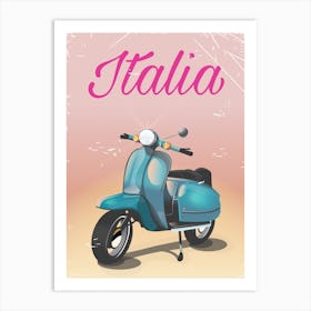 Italy Scooter Art Print