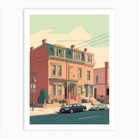 Philadelphia United States Travel Illustration 1 Art Print