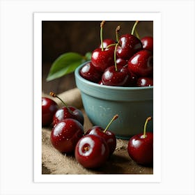 Cherry In A Bowl Art Print