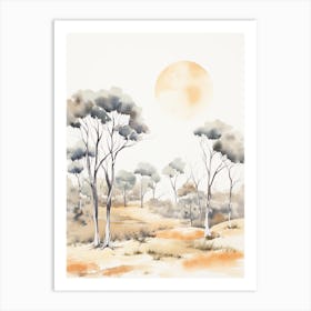 Watercolour Of Great Otway National Park   Victoria Australia 3 Art Print