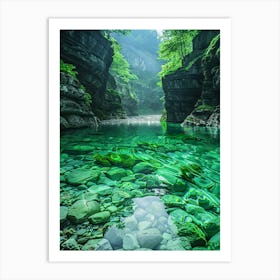 Green River In The Mountains Art Print