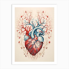 Heart Tree Illustration 2 Art Print