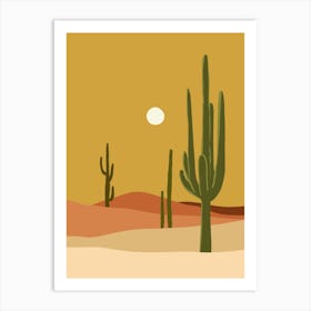 Cactus In The Desert 3 Art Print