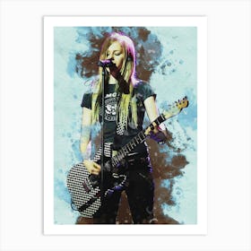 Smudge Of Avril Lavigne Art Print