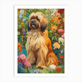 Lhasa Apso Acrylic Painting 6 Art Print