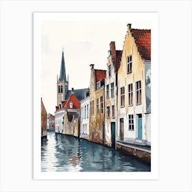 Bruges Canal Art Print