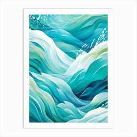 Abstract Rendition Of A Summer Day On A Tropical Glacier Brushed By The Wind With Maritime Patterns (3) Art Print