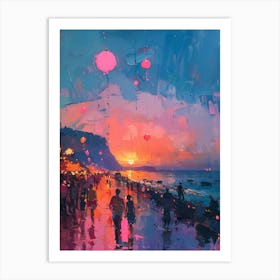 Sunset On The Beach 13 Art Print