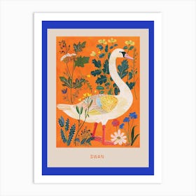 Spring Birds Poster Swan 4 Art Print