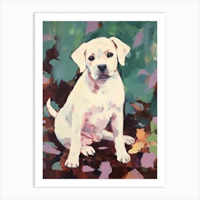 A Bull Terrier, Dog Painting, Impressionist 2 Art Print