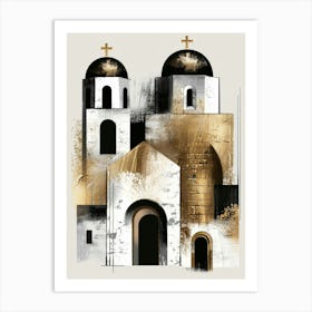 Greek Churches Canvas Print Art Print