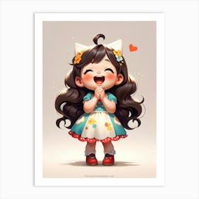 Cute Little Girl Art Print