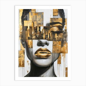 Gold City 1 Art Print