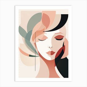 Abstract Portrait Of A Woman 8 Art Print