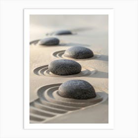 Zen Stones In The Sand 2 Art Print