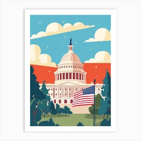 United States Of America 2 Travel Illustration Art Print