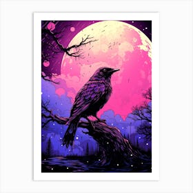 Crow On A Tree Art Print