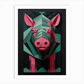 3d Pig Art Print