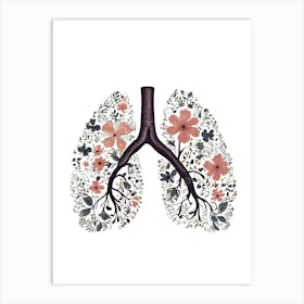 Lungs With Flowers 1 Art Print