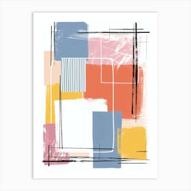 Abstract Minimalistic Geometric Contemporary Boho 8 Art Print