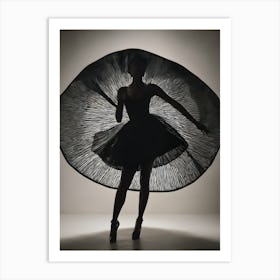 Dancer In Black Dress Art Print
