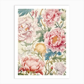 Wallpaper Peonies Art Print