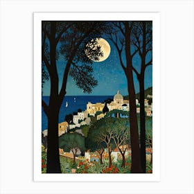 William Morris Moonlight In The Woods 99 Art Print