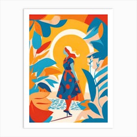 Woman In A Dress 1 Art Print