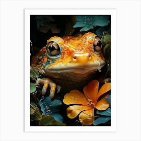 Frog face Art Print