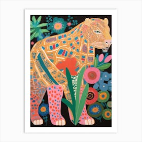 Maximalist Animal Painting Jaguar 2 Art Print