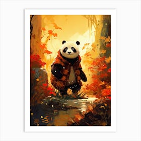 Panda Art In Post Impressionism Style 1 Art Print